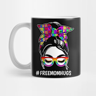 Pride Month Free Mom Hugs LGBT  Flag Mug